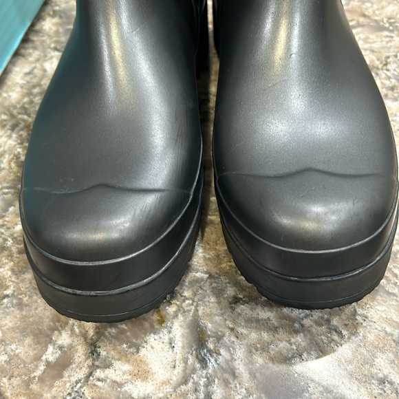 Hunter Play Short Nebula Black Rubber Rain Boots - Picture 7 of 16
